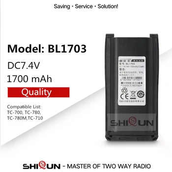 

Quality BL1703 rechargeable li-ion Battery 1700mah compatible with TC700 TC-700 TC-780 TC-780M TC-710 two way radios DC 7.4V
