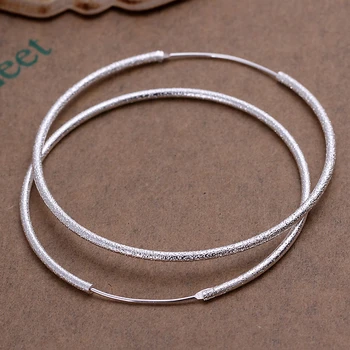 2019 real! Silver color M925 Silver color sand ring large earrings earrings diameter 4CM / 50MM suitable for female girls
2019 real! Silver color M925 Silver color sand ring large earrings earrings diameter 4CM / 50MM suitable for female girls