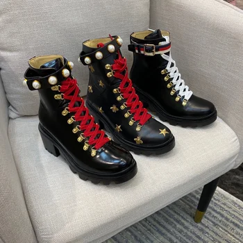 Prowow New Genuine Leather Platform Women Boots High Heels Round Toe Lace Up Women Boots Zapatos De Mujer 
Prowow New Genuine Leather Platform Women Boots High Heels Round Toe Lace Up Women Boots Zapatos De Mujer