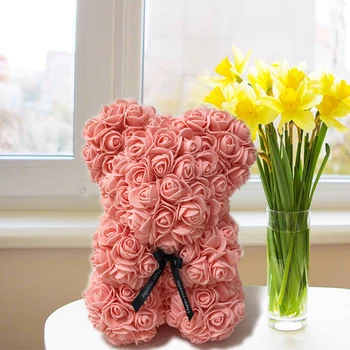 DIY 25 cm teddy rose bear with box artificial PE flower bear rose Valentine's Day for girlfriend women wife mother's day gift
DIY 25 cm teddy rose bear with box artificial PE flower bear rose Valentine's Day for girlfriend women wife mother's day gift