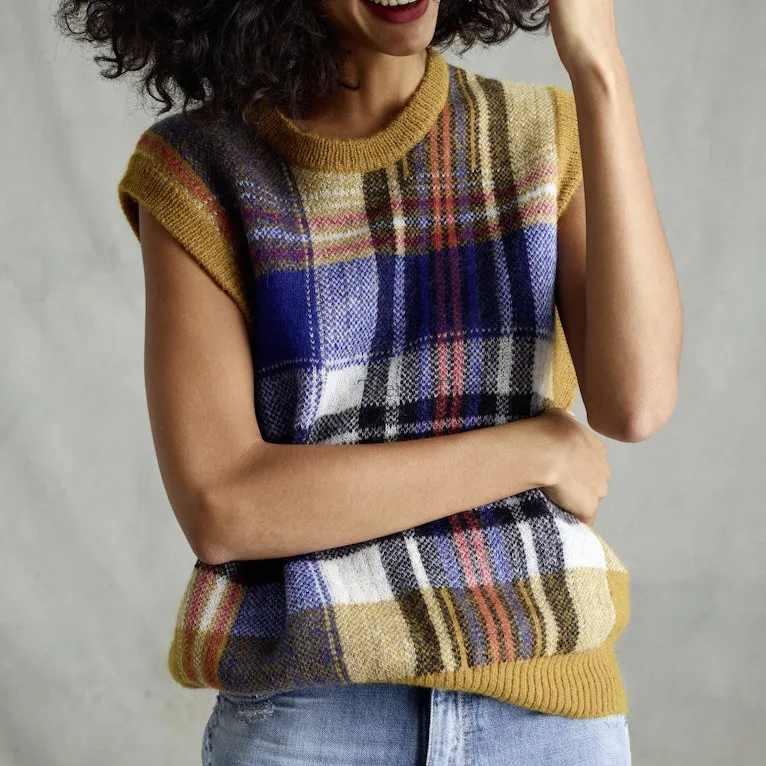 Women Mohair Knitted Plaid Vest - Fall/Winter 2019 Ladies Mohair Gingham Checkered Vest Top
Women Mohair Knitted Plaid Vest - Fall/Winter 2019 Ladies Mohair Gingham Checkered Vest Top