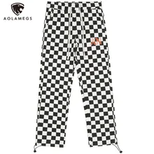Aolamegs Sweatpants Men Checkerboard Plaid Printed Drawstring Track Thick Fleece Pant Loose Fashion Harajuku Trousers Streetwear
Aolamegs Sweatpants Men Checkerboard Plaid Printed Drawstring Track Thick Fleece Pant Loose Fashion Harajuku Trousers Streetwear