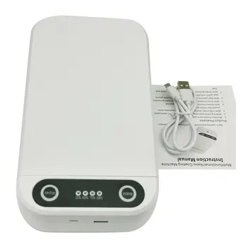 Intelligent mobile phone sterilization box with wireless charging function Jewelry phone cleaner Household disinfection box
Intelligent mobile phone sterilization box with wireless charging function Jewelry phone cleaner Household disinfection box