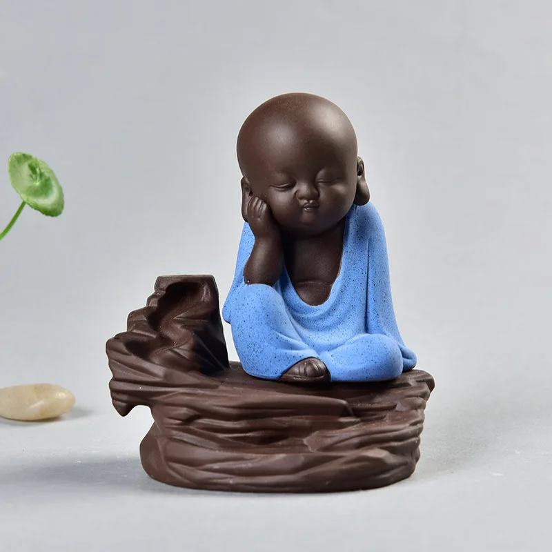 Reverse Flow Incense Clay Decoration Ceramic Little Monk Censer Creative Tea Ornaments Kodo Accessories
Reverse Flow Incense Clay Decoration Ceramic Little Monk Censer Creative Tea Ornaments Kodo Accessories