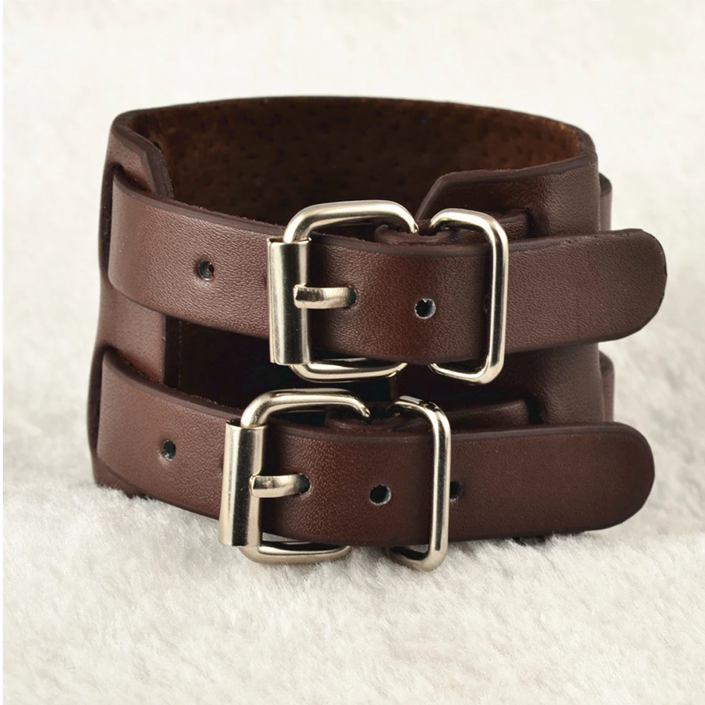 

Leather Men Cuff Wrap Punk Bracelet & Bangles Gifts Wristband Belt.Johnny Depp Fashion Band Pulseira Masculina Male Bijoux