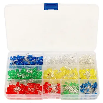 500PCS/Lot 3MM 5MM Led Kit With Box Mixed Color Red Green Yellow Blue White Light Emitting Diode Assortment 50PCS Each
500PCS/Lot 3MM 5MM Led Kit With Box Mixed Color Red Green Yellow Blue White Light Emitting Diode Assortment 50PCS Each