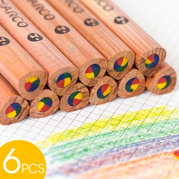 Marco 6pcs/set NEW Rainbow Color Pencil for kids 4 colors in 1 Andstal Non-toxic Color Pencils Colored Pencils for School 
Marco 6pcs/set NEW Rainbow Color Pencil for kids 4 colors in 1 Andstal Non-toxic Color Pencils Colored Pencils for School