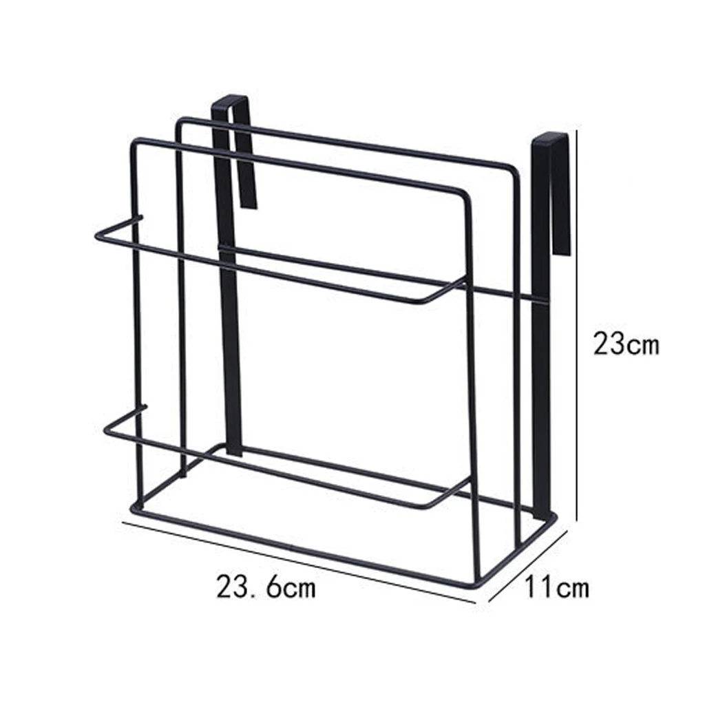 Kitchen shelf holefree black aluminum wall wall storage doublelayered