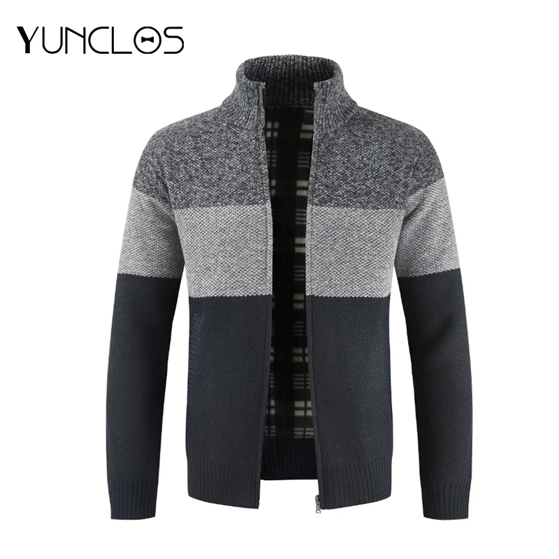 Men's Stand Collar Sweater Warm Color Block Sweater Cardigan Warm Heart On Spring Or Fall Men Zipper Knitted Thick Coat
Men's Stand Collar Sweater Warm Color Block Sweater Cardigan Warm Heart On Spring Or Fall Men Zipper Knitted Thick Coat