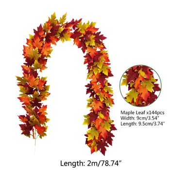 Artificial Christmas Simulation Maple Leaf Rattan Hanging Branches Wreath Door 67JB 
Artificial Christmas Simulation Maple Leaf Rattan Hanging Branches Wreath Door 67JB