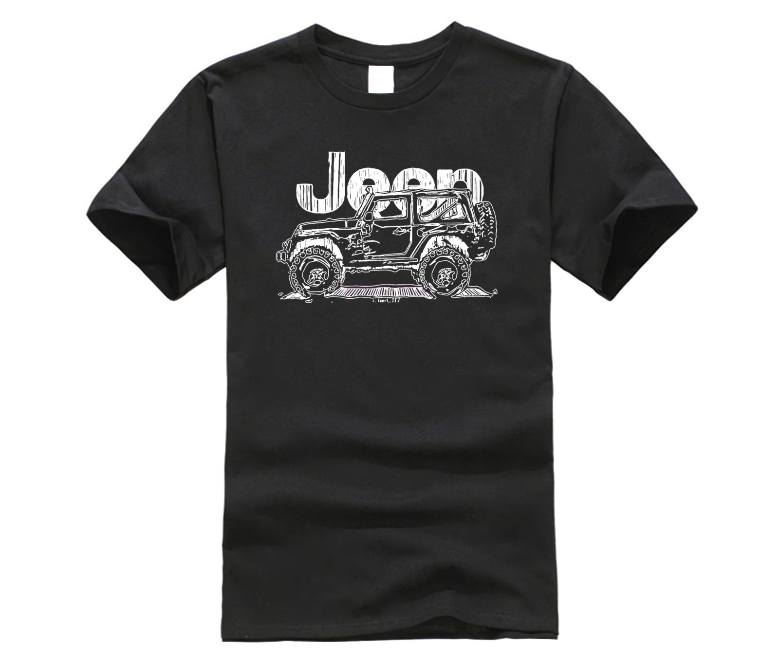 Ретро-футболка Jeeps мужская повседневная Винтажная футболка с уникальным