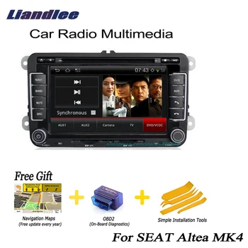 Liandlee For SEAT Altea MK4 2004~2012 2din Car Android GPS Android navigation navi maps CD DVD palyer radio HD Screen OBD2 TV