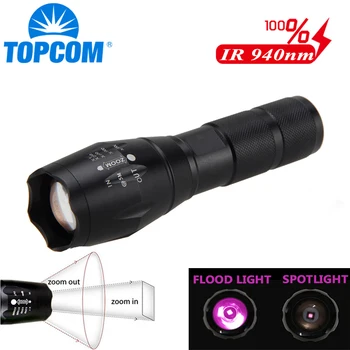TOPCOM Infrared Flashlight IR 940nm for Night Vision Zoomable Light with Gun Clip Waterproof Torch for Hunting
TOPCOM Infrared Flashlight IR 940nm for Night Vision Zoomable Light with Gun Clip Waterproof Torch for Hunting