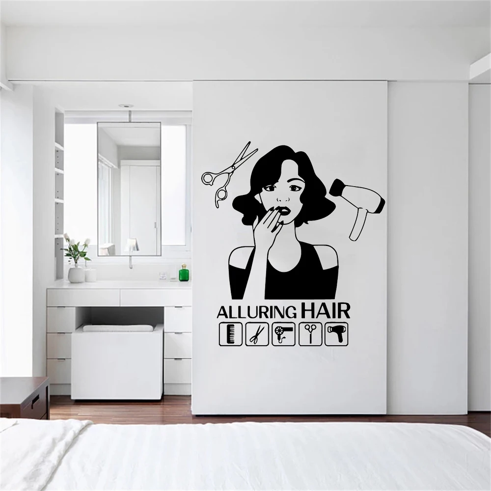 

Cartoon alluring hair Home Decorations Decal Decor Living Room Bedroom Removable Sticker Mural naklejki