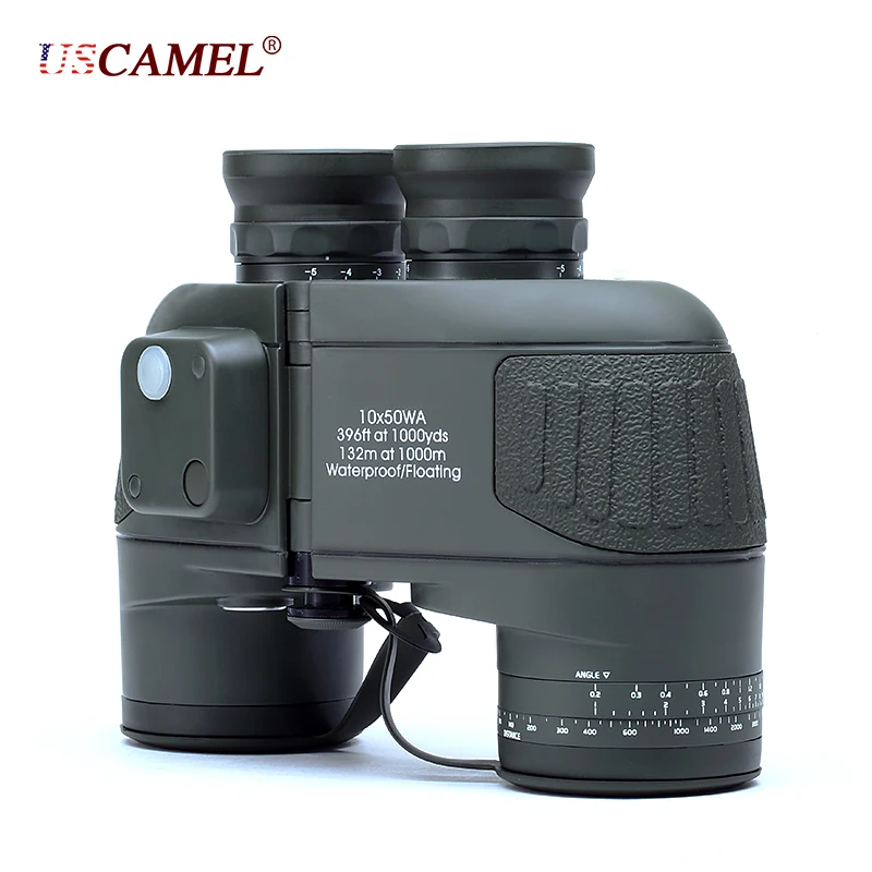 

10X50 Waterproof Telescope with compass USCAMEL Binoculars For Hunting Navy coordinate ranging military Night Vision Autofocus