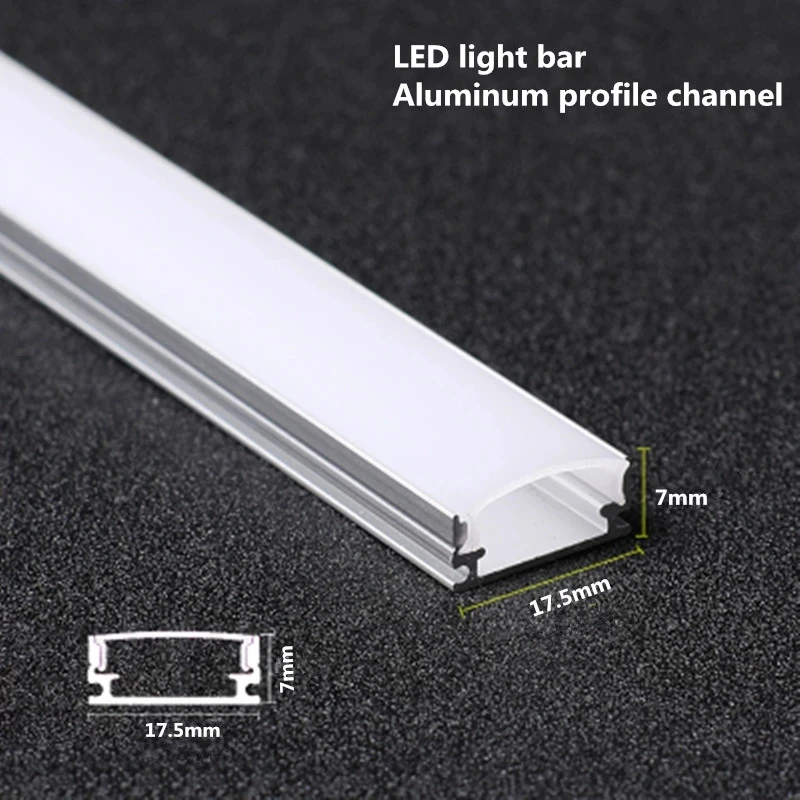 

2-30pcs / lot 0.5m / pcs LED Aluminum profile for 5050 3528 5630 milky white LED strip/channel transparent cover