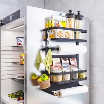 Kitchen Organizer Refrigerator Rack Magnetic Side Shelf Holder Fridge Storage for Roll Paper Towel Spice
Kitchen Organizer Refrigerator Rack Magnetic Side Shelf Holder Fridge Storage for Roll Paper Towel Spice