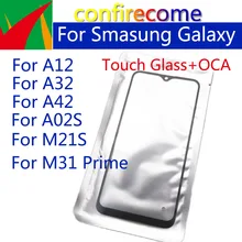 Écran tactile en verre pour Samsung Galaxy A12, A32, A42, A02S, M21S=