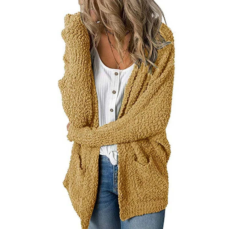2019 Thick-knit Cardigan Striped Crocheted Coat Hand Knitted Jacket Solid Open Stitch Loose Long-sleeved Sweater Cardigan
2019 Thick-knit Cardigan Striped Crocheted Coat Hand Knitted Jacket Solid Open Stitch Loose Long-sleeved Sweater Cardigan