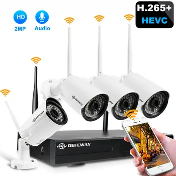 8CH 1080P H.265+ Wireless NVR CCTV Security Camera System 2.0MP WiFi IP Camera Audio Record Night Vision Video Surveillance Kits
8CH 1080P H.265+ Wireless NVR CCTV Security Camera System 2.0MP WiFi IP Camera Audio Record Night Vision Video Surveillance Kits