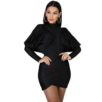 Fashion Party Dresses Women Evening Solid Color Batwing Sleeve Pleated Bodycon Dress Irregular Mini Casual Women Clothing
Fashion Party Dresses Women Evening Solid Color Batwing Sleeve Pleated Bodycon Dress Irregular Mini Casual Women Clothing