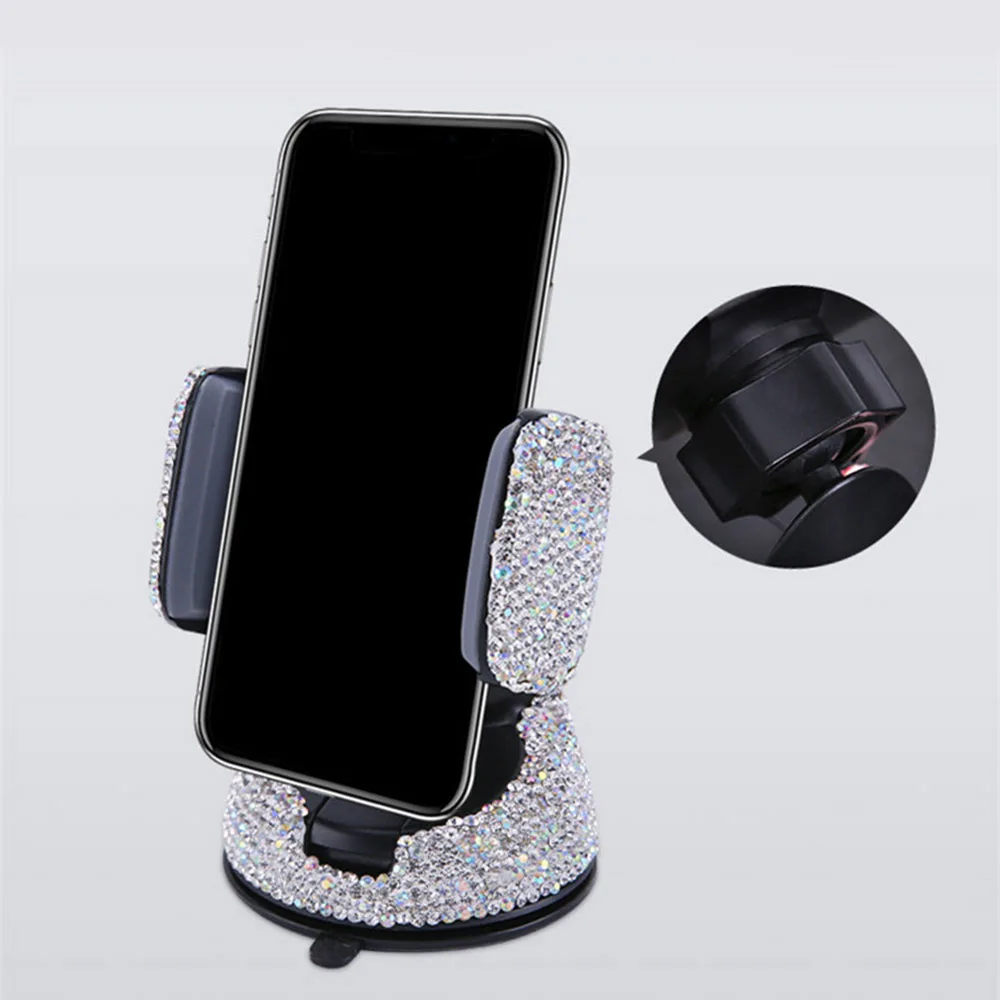 MAHAQI New Arrival Universal Car Bracket Phone Mount Cell Holder with Crystal Rhinestones for Dashboard Windshield Hot Sal | Автомобили и