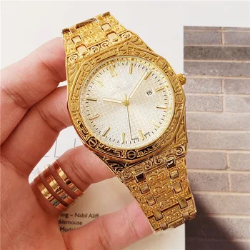 Luxury Brand Latest Design Men's Watch Three-dimensional Carved Case ap Quartz Wristwatches Movement aaa Men Watches Clock 2020
Luxury Brand Latest Design Men's Watch Three-dimensional Carved Case ap Quartz Wristwatches Movement aaa Men Watches Clock 2020