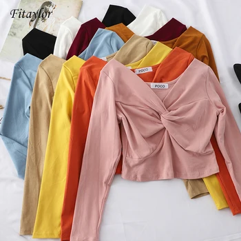Fitaylor Womens Irregular T-shirts Top 2020 Spring Autumn Solid Long Sleeve Ladies Tops Elegant Pleated Slim Fit Bottom Shirt
Fitaylor Womens Irregular T-shirts Top 2020 Spring Autumn Solid Long Sleeve Ladies Tops Elegant Pleated Slim Fit Bottom Shirt