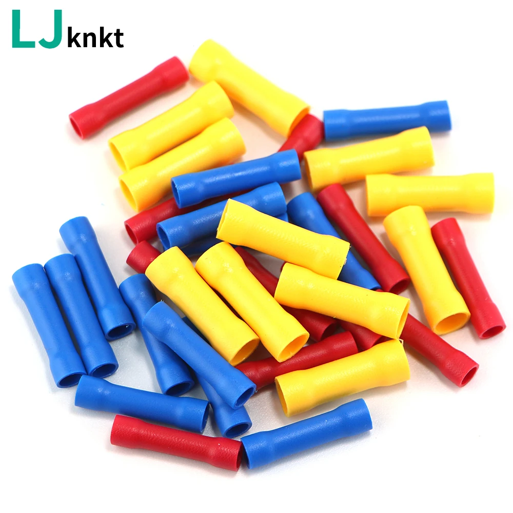 60/120pcs BV1.25/2.5/5.5 Insulated Crimp Terminals Electrical Wire Cable Connector 0.5-6.0mm2 10-22AWG Crimping Straight Butt
60/120pcs BV1.25/2.5/5.5 Insulated Crimp Terminals Electrical Wire Cable Connector 0.5-6.0mm2 10-22AWG Crimping Straight Butt
