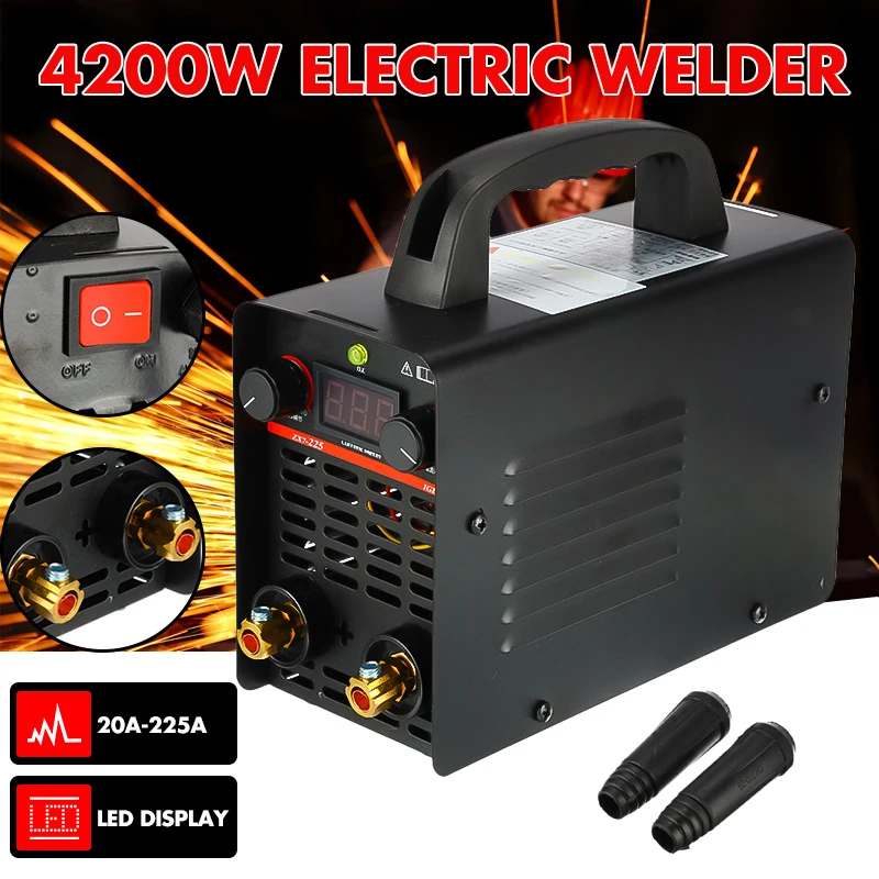 New 220V Adjustable 20A-225A 4200W Handheld IGBT Inverter Arc Welder Welding Machine Digital Display Mini Portable Welding Tool
New 220V Adjustable 20A-225A 4200W Handheld IGBT Inverter Arc Welder Welding Machine Digital Display Mini Portable Welding Tool