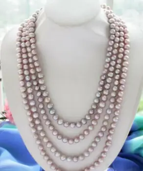 Long 100" 7-8mm lavender round freshwater cultured pearl necklace
Long 100" 7-8mm lavender round freshwater cultured pearl necklace