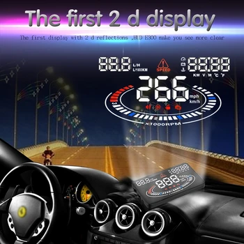 

2020 E300 HUD OBD2 Head Up Display Car velocidad proyector OBD UE MPH KM/H Digital Coche velocimetro enel parabrisas Proyector