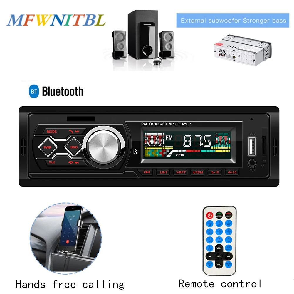 Autoradio auto stereo 1 din car radio 12v bluetooth V2.0 FM aux input receiver car audio SD USB MP3 MMC WMA with remote control
Autoradio auto stereo 1 din car radio 12v bluetooth V2.0 FM aux input receiver car audio SD USB MP3 MMC WMA with remote control