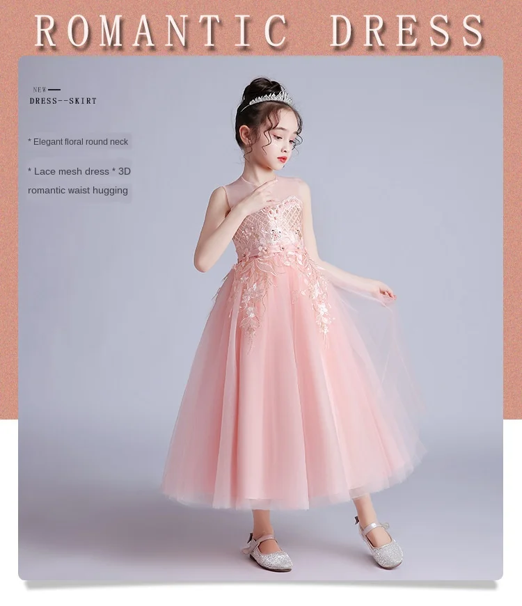 1 Year Olds Baby Birthday Party Dress White Girls Puffy Customer For Kids Wedding Flower