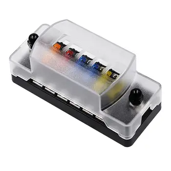 12V 6 Way Terminals Circuit Car Blade Fuse Box Block Holder Kit With Cover Board Motorcycle Car Professional Parts High Quality
12V 6 Way Terminals Circuit Car Blade Fuse Box Block Holder Kit With Cover Board Motorcycle Car Professional Parts High Quality