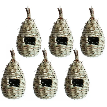 New Hand-woven Birds Nests Natural environmentally friendly Straw Cages Roosting Small Animals Hut Hanging House Decor 6pcs 
New Hand-woven Birds Nests Natural environmentally friendly Straw Cages Roosting Small Animals Hut Hanging House Decor 6pcs