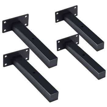 Heavy Duty Shelf Brackets 8 Inch Black, Steel Floating Wall Shelf Bracket Supports for Home Decor, Wall Bracket 4 Pack
Heavy Duty Shelf Brackets 8 Inch Black, Steel Floating Wall Shelf Bracket Supports for Home Decor, Wall Bracket 4 Pack