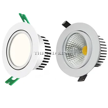 

1x Dimmable LED Recessed Downlight 5W 7W 10W 12W White/Black Body Ceiling Spot Light with 90-265V LED Driver 3000K 4000K 6000K