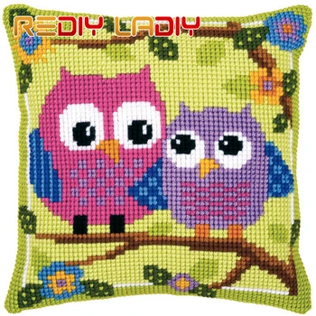 Cross Stitch Cushion Owls On a Branch Make Your Own Pillow Chunky Cross Stitch Kits Pre-Printed Canvas Acrylic Yarn Pillow Case
Cross Stitch Cushion Owls On a Branch Make Your Own Pillow Chunky Cross Stitch Kits Pre-Printed Canvas Acrylic Yarn Pillow Case