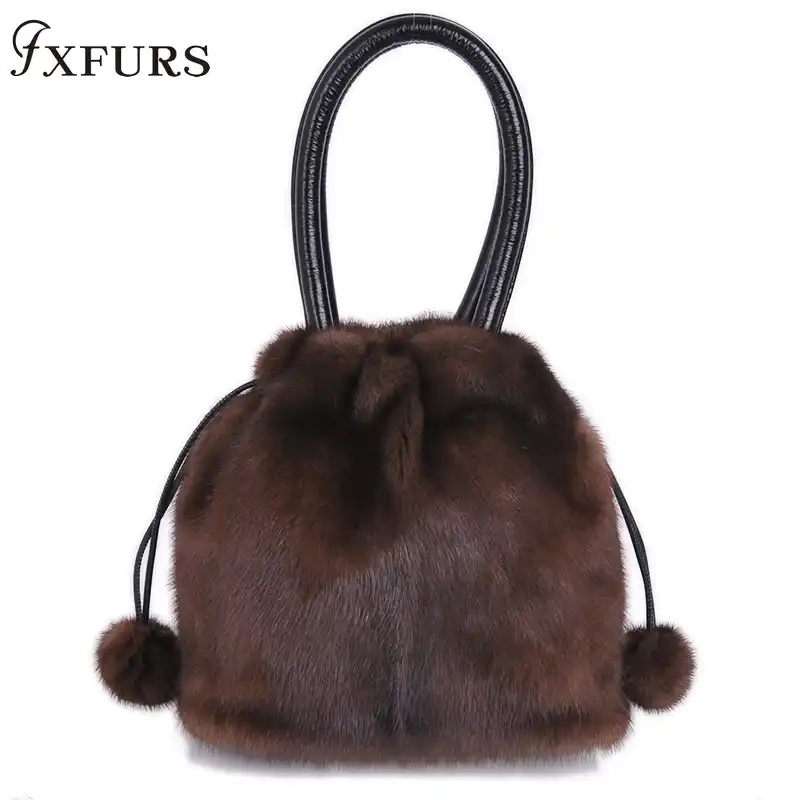 mink fur bag