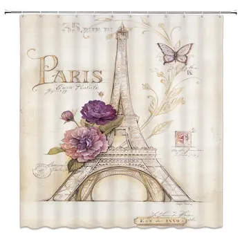 Butterfly Paris Shower Curtain Flowers Retro Decor Romantic Vintage Art Eiffel Tower Backdrop Bathroom Shower Curtain
Butterfly Paris Shower Curtain Flowers Retro Decor Romantic Vintage Art Eiffel Tower Backdrop Bathroom Shower Curtain