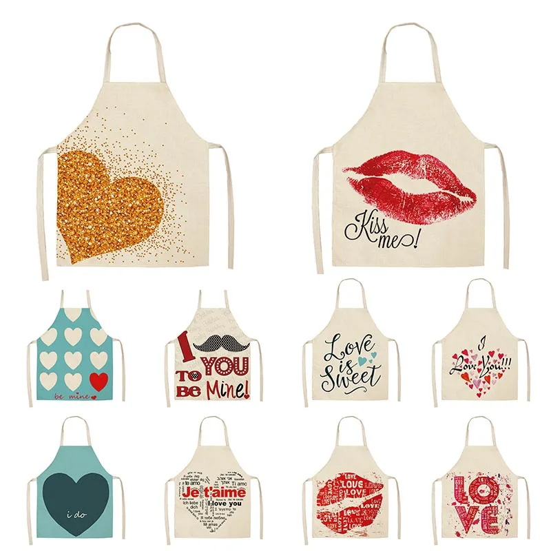 Cartoon Heart Printed Kitchen Apron Cotton Linen Sleeveless man women Chef Cooking Aprons Kitchen accessories 68*55cm 0010
Cartoon Heart Printed Kitchen Apron Cotton Linen Sleeveless man women Chef Cooking Aprons Kitchen accessories 68*55cm 0010