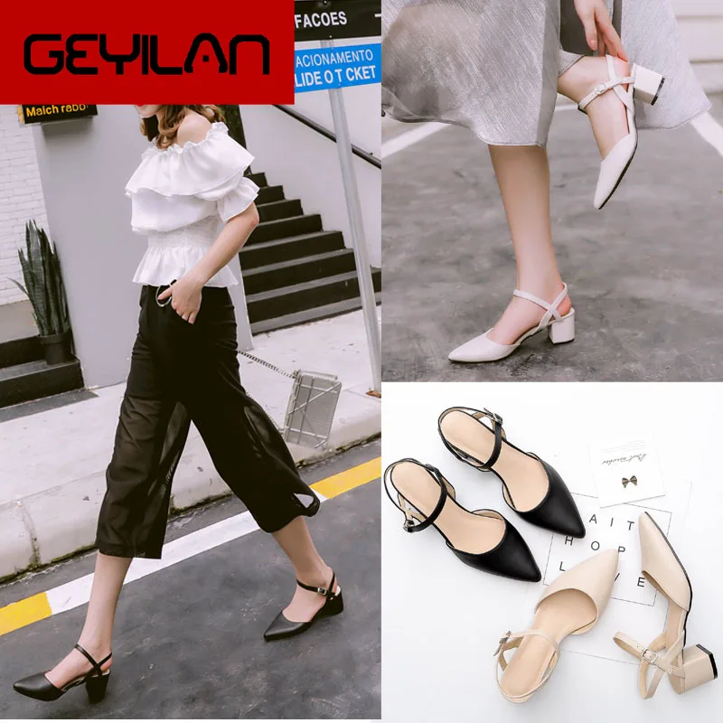 2018 new style European and American style high pointed summer sandals The word is thick with the middle heel women's sandals
2018 new style European and American style high pointed summer sandals The word is thick with the middle heel women's sandals