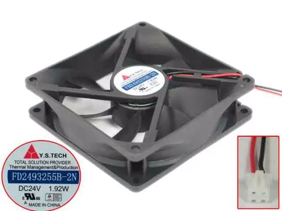 Вентилятор охлаждения сервера Y.S TECH FD2493255B-2N, постоянный ток 24 В, 1,92 Вт, 90x90x25 мм, 2 провода
Вентилятор охлаждения сервера Y.S TECH FD2493255B-2N, постоянный ток 24 В, 1,92 Вт, 90x90x25 мм, 2 провода