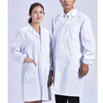 Unisex Long Sleeve White Lab Coat Lapel Collar Button Down Medical Doctor Blouse Plus Size S-3XL
Unisex Long Sleeve White Lab Coat Lapel Collar Button Down Medical Doctor Blouse Plus Size S-3XL