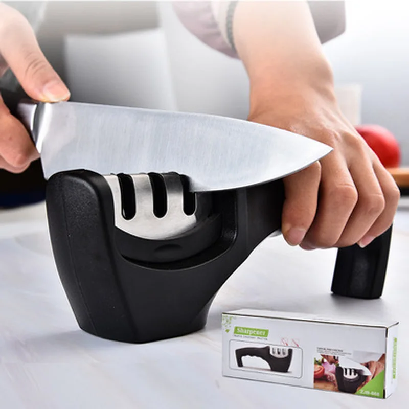 

1PC 3 Stages Professional Knife Sharpener Kitchen Sharpening Stone Tungsten Steel and Ceramic Kitchen Knives Accessories