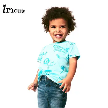 

Imcute 2020 Children Cartoon T Shirt Dinosaur Print Kids Boys T-shirt Toddler Boy Short Sleeve Fashion Casual Tees Top 2-7T