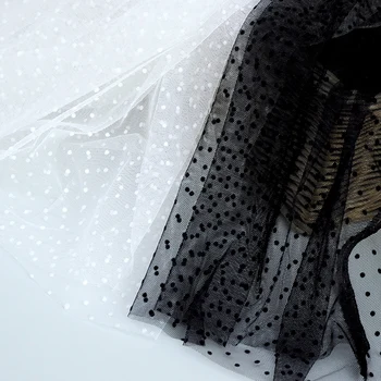 5y Black White Soft Mesh Fabric Flocking Polka Dots Dress Embroidered Swiss Net Lace Fabric Skirt Curtain Wedding Dress Material
5y Black White Soft Mesh Fabric Flocking Polka Dots Dress Embroidered Swiss Net Lace Fabric Skirt Curtain Wedding Dress Material