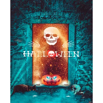 Halloween Backdrop Pumpkin lantern cat Skull brick Door Photocall Photography Background Vinyl For Photo Studio props 
Halloween Backdrop Pumpkin lantern cat Skull brick Door Photocall Photography Background Vinyl For Photo Studio props