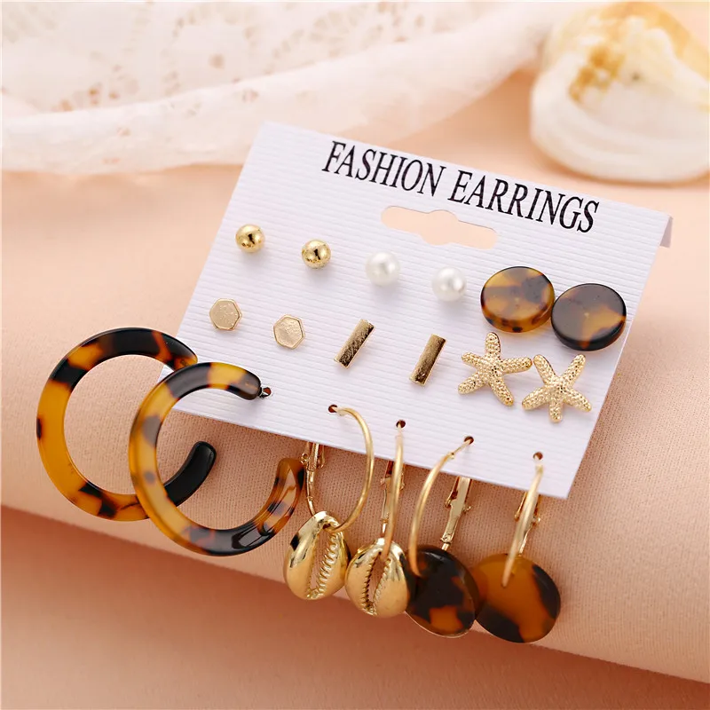 Boho Vintage Leopard Print Tortoise Shell Acrylic Earrings Set Mixed Round Bar Starfish Geometric Earrings Drop Earrings
Boho Vintage Leopard Print Tortoise Shell Acrylic Earrings Set Mixed Round Bar Starfish Geometric Earrings Drop Earrings